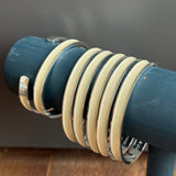 Sample sale | new with defect | Cream and silver cuff