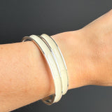 Sample sale | new with defect | Cream and silver cuff