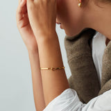 Women's Hook And Clasp Engraved Bracelet