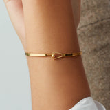 Women's Hook And Clasp Engraved Bracelet