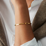 Women's Hook And Clasp Engraved Bracelet