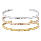 Engraved Open Bracelet
