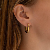 Rectangle Gold Hoops Large