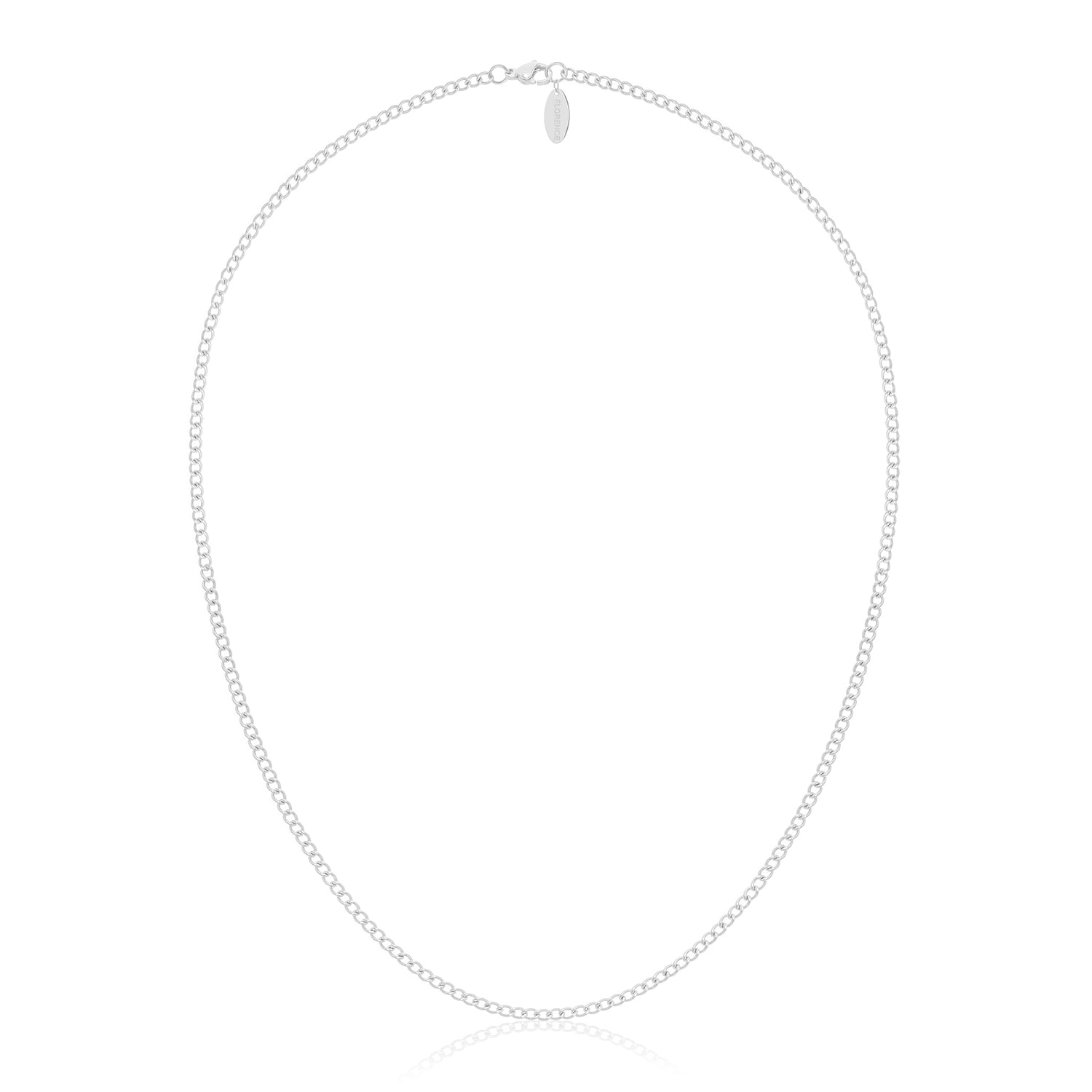 Men's Curb Chain Necklace 2mm (45cm long)