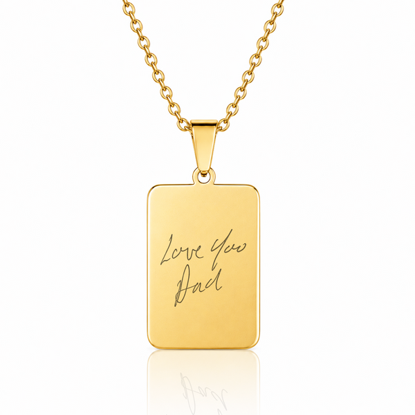 Men's Handwriting Necklace