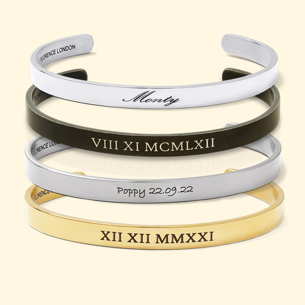 Couple Bracelet with Name Engraving / Valentine Day Present / Annivers –  XPinklicious