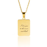Men's Engraved Tag Necklace