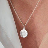 Men's Engraved Disc Fingerprint Necklace