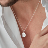 Men's Engraved Disc Fingerprint Necklace