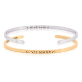 Men's Engraved Stacking Bracelet