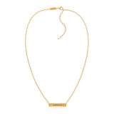 Women's Engraved Enamel Bar Necklace