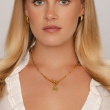 Handwriting T Bar Necklace, Paperclip Chain