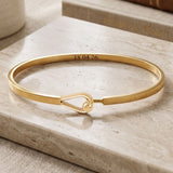 Women's Hook And Clasp Engraved Bracelet