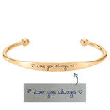 Women's Handwriting Torque Bracelet