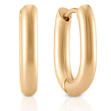 Rectangle Gold Hoops Large