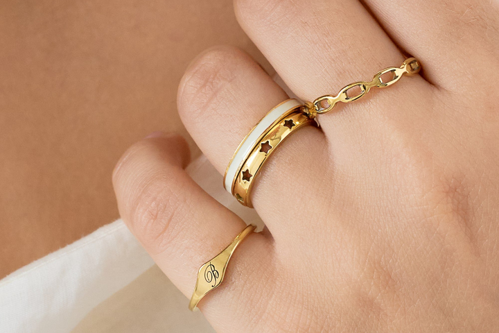 Stacked Diamond Rings Collection