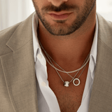 Men's Curb Chain Necklace 2mm (45cm long)