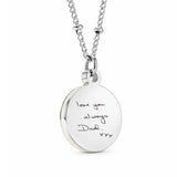 Women's Handwriting Disc Necklace