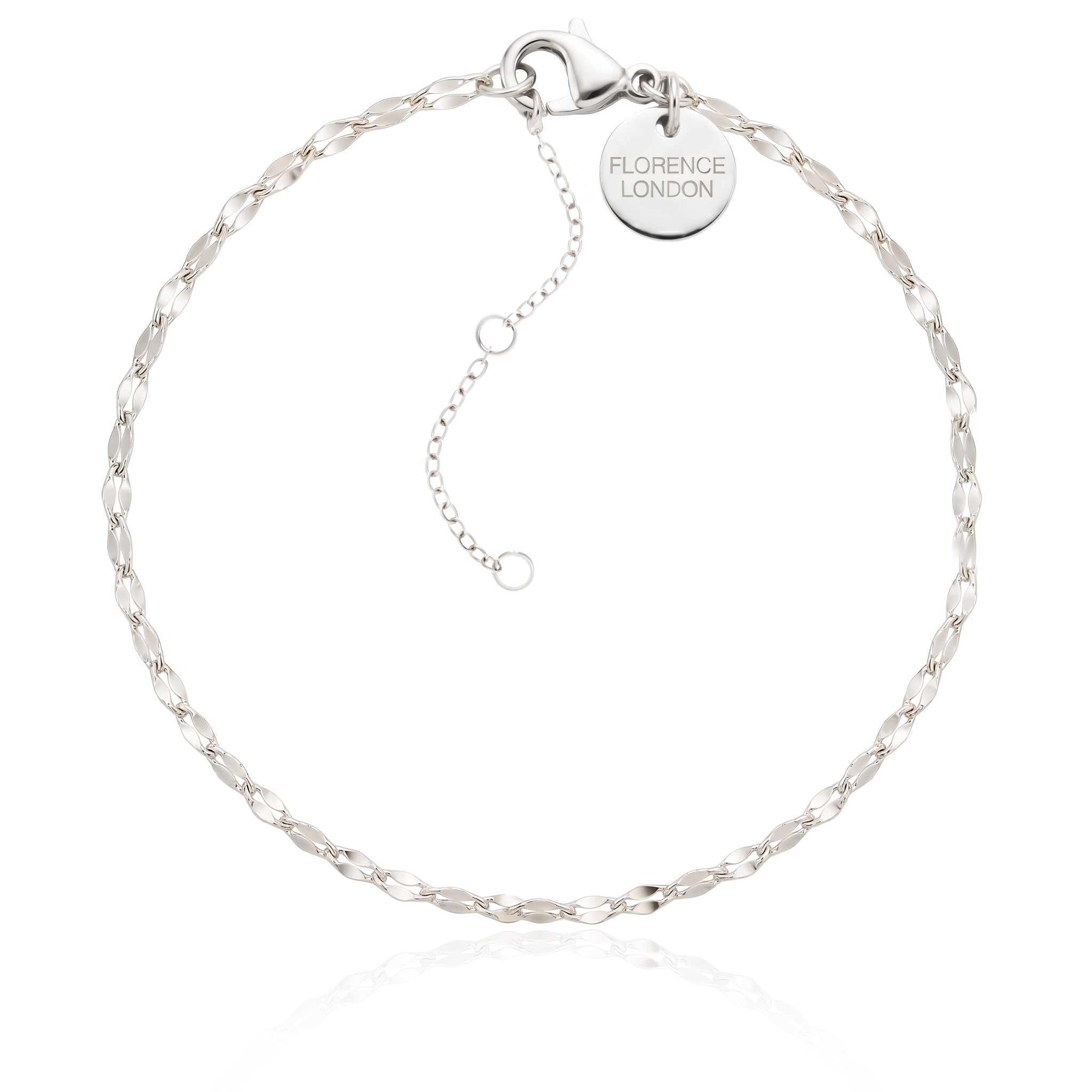 Women's Pressed Link Bracelet Chain