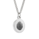 Men's Engraved Disc Fingerprint Necklace