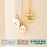 Handwriting Disc Necklace