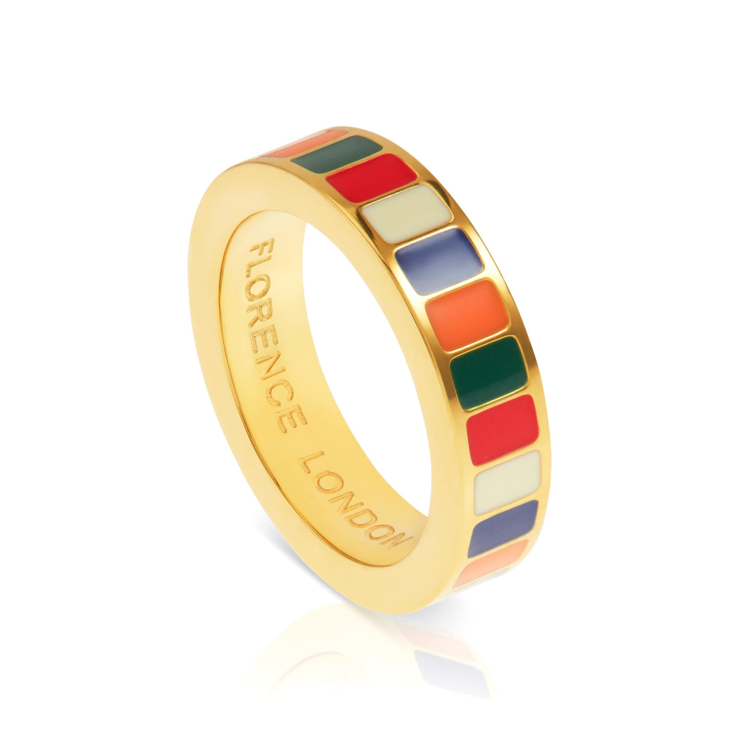 Striped Enamel Ring – Florence London Jewellery