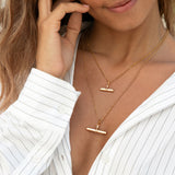 Women's Enamel T-Bar Necklace