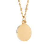 Women's Engraved Disc Fingerprint Necklace