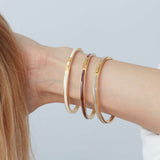 Enamel Bangle With Clasp (Gold)