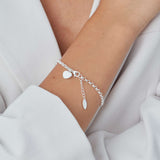 Belcher Chain Bracelet With Heart Pendant