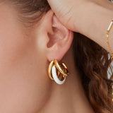Chubby Enamel Hoops