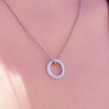 Enamel Halo Necklace