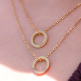 Enamel Halo Necklace