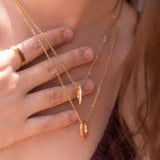 Enamel Halo Necklace