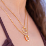 Enamel Halo Necklace