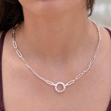 Engraved Paperclip Chain Necklace