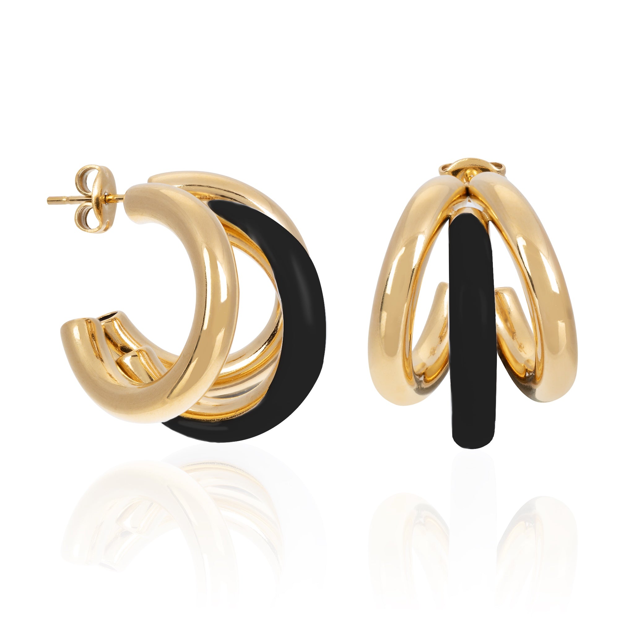 Chubby Enamel Hoops