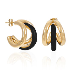 Chubby Enamel Hoops
