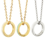 Enamel Halo Necklace