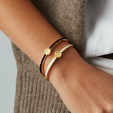 Oval Clasp Enamel Bangle