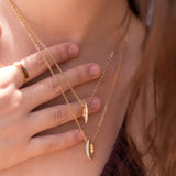 Enamel Halo Necklace