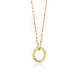 Enamel Halo Necklace