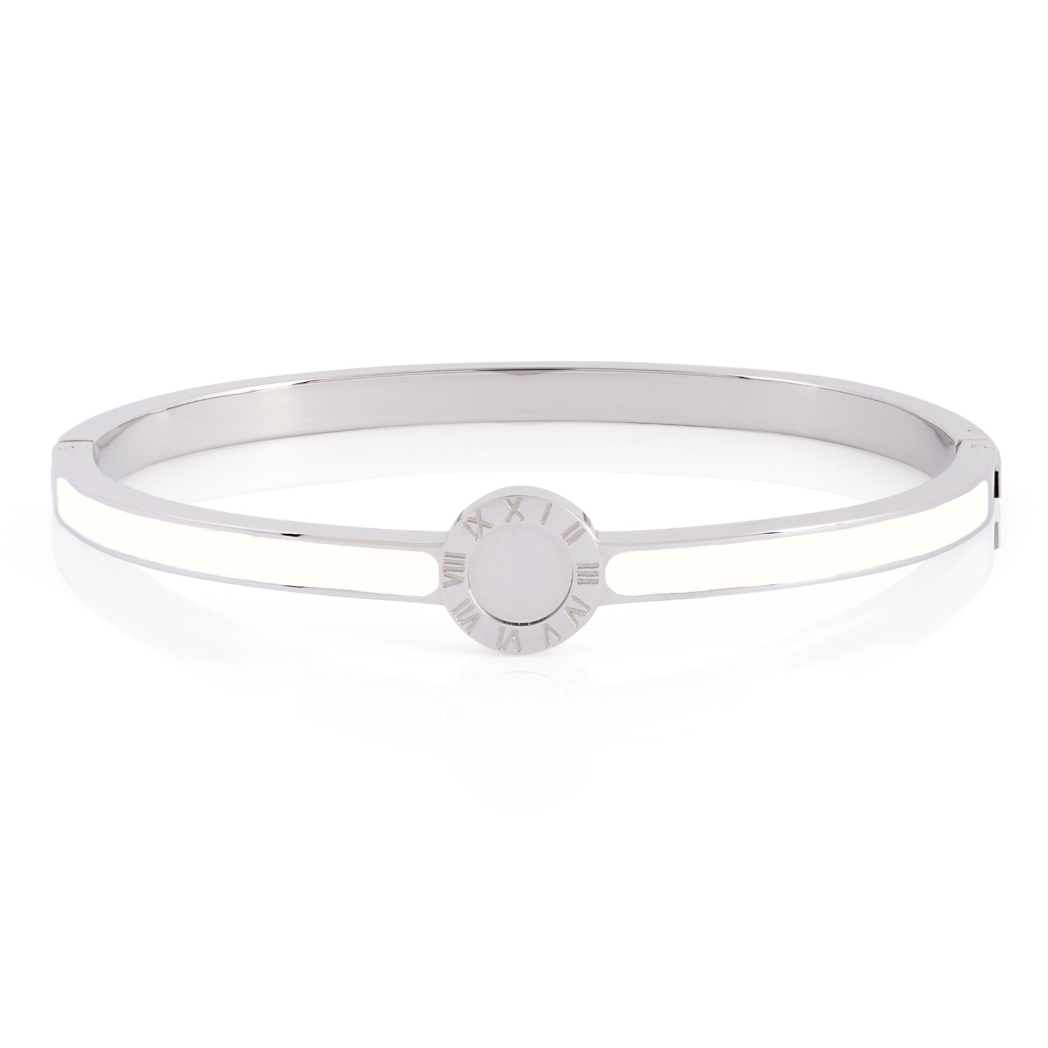Oval Clasp Enamel Bangle