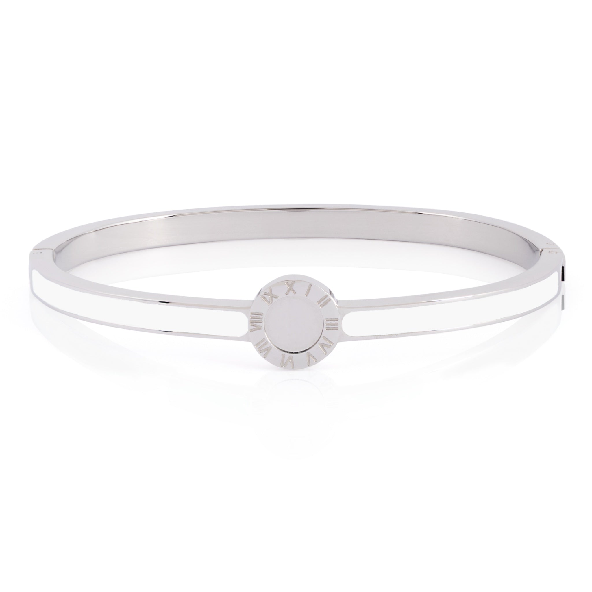 Oval Clasp Enamel Bangle