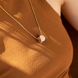 Signature Initial Necklace (Pink and Gold)