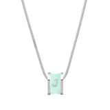 Signature Initial Necklace (Turquoise and Silver)