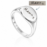 Women's Handwriting Signet Ring