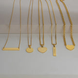 Handwriting Horizontal Bar Necklace