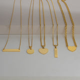 Handwriting Vertical Bar Necklace