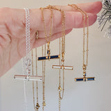 Women's Enamel T-Bar Necklace